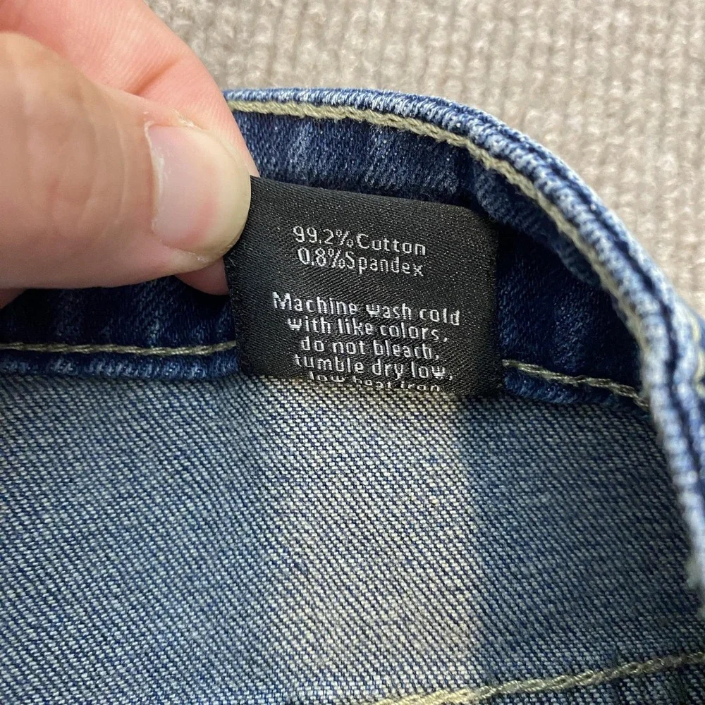 American Tall Jeans Mens 38x36 Blue Medium Wash Relaxed Straight Stretch Denim
